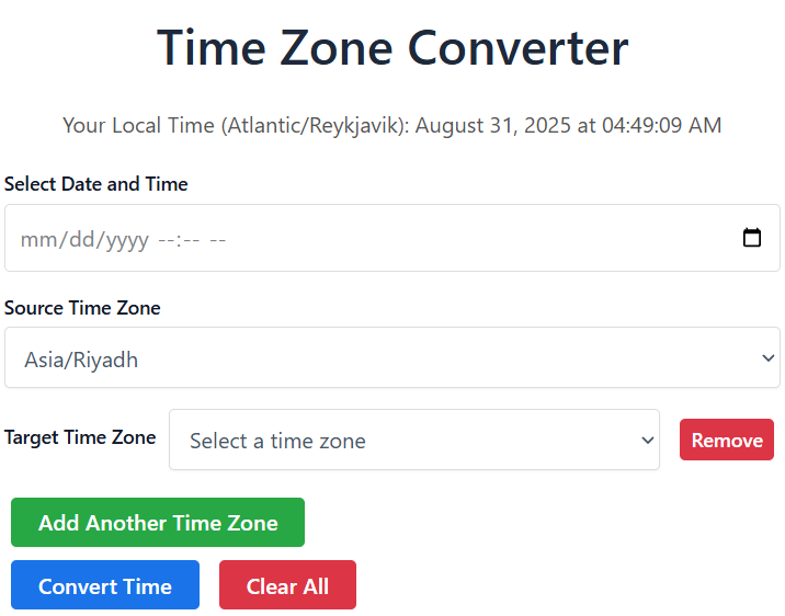 Time Zone Converter 2025 – Fast & Accurate World Clock Tool